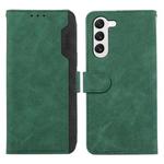 For Samsung Galaxy S23 5G ABEEL Color Block Magnetic RFID Leather Phone Case(Green-Black)