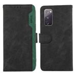 For Samsung Galaxy S20 FE ABEEL Color Block Magnetic RFID Leather Phone Case(Black-Green)