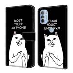 For Motorola Moto G31/G41 Crystal Painted Leather Phone case(Dont Touch My Phone)