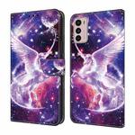 For Motorola Moto G42 Crystal Painted Leather Phone case(Unicorn)