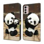 For Motorola Moto G42 Crystal Painted Leather Phone case(Panda)