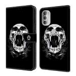 For Motorola Moto G51 5G Crystal Painted Leather Phone case(Skull)