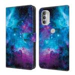 For Motorola Moto G51 5G Crystal Painted Leather Phone case(Starry Sky)