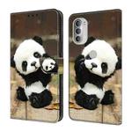 For Motorola Moto G51 5G Crystal Painted Leather Phone case(Panda)