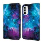 For Motorola Moto G52 4G/G82 Crystal Painted Leather Phone case(Starry Sky)