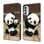 For Motorola Moto G52 4G/G82 Crystal Painted Leather Phone case(Panda)