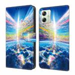 For Motorola Moto G54 Crystal Painted Leather Phone case(Colorful Sky)