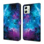 For Motorola Moto G54 Crystal Painted Leather Phone case(Starry Sky)