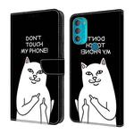 For Motorola Moto G71 5G Crystal Painted Leather Phone case(Dont Touch My Phone)