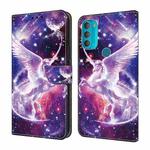 For Motorola Moto G71 5G Crystal Painted Leather Phone case(Unicorn)