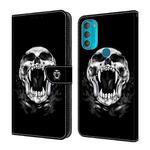 For Motorola Moto G71 5G Crystal Painted Leather Phone case(Skull)