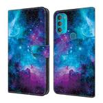 For Motorola Moto G71 5G Crystal Painted Leather Phone case(Starry Sky)