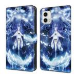 For Motorola Moto G73 Crystal Painted Leather Phone case(Magic Fairy)