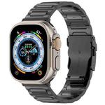 For Apple Watch Ultra 49mm I-Shaped Titanium Metal Watch Band(Black)