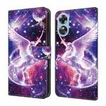 For OPPO A17 Crystal Painted Leather Phone case(Unicorn)