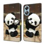 For OPPO A17 Crystal Painted Leather Phone case(Panda)