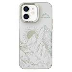 For iPhone 11 2 in 1 Aurora Electroplating Frame Phone Case(Sunrise White)