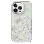 For iPhone 12 Pro Max 2 in 1 Aurora Electroplating Frame Phone Case(Sunrise White)