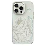 For iPhone 15 Pro 2 in 1 Aurora Electroplating Frame Phone Case(Sunrise White)