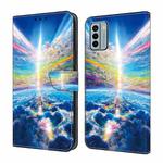 For Nokia G22 Crystal Painted Leather Phone case(Colorful Sky)