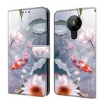 For Nokia 5.3 Crystal Painted Leather Phone case(Koi)
