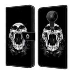 For Nokia 5.3 Crystal Painted Leather Phone case(Skull)