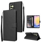 For Samsung Galaxy A25 5G 3-Card Slots Multifunctional Leather Phone Case(Black)