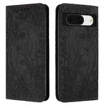 For Google Pixel 8 Retro Elephant Embossed Leather Phone Case(Black)