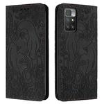 For Xiaomi Redmi 10 / 10 Prime Retro Elephant Embossed Leather Phone Case(Black)