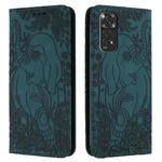 For Xiaomi Redmi Note 11 / Note 11S 4G Global Retro Elephant Embossed Leather Phone Case(Green)