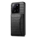 For Xiaomi Redmi K60 Ultra/13T/13T Pro Crocodile Texture Card Bag Design Full Coverage Phone Case(Black)