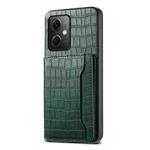 For Xiaomi Redmi Note 12 4G Global Crocodile Texture Card Bag Design Full Coverage Phone Case(Green)