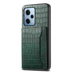 For Xiaomi Redmi Note 12 Pro 4G Crocodile Texture Card Bag Design Full Coverage Phone Case(Green)