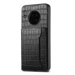 For Huawei Mate 30 Crocodile Texture Card Bag Design Full Coverage Phone Case(Black)