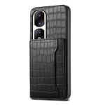 For Honor 90 Pro Crocodile Texture Card Bag Design Full Coverage Phone Case(Black)