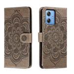 For Motorola Moto G 5G 2023 Sun Mandala Embossing Pattern Phone Leather Case(Grey)