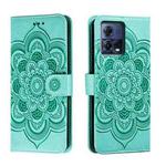 For Motorola Moto S30 Pro Sun Mandala Embossing Pattern Phone Leather Case(Green)