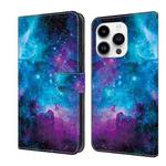 For iPhone 15 Pro Crystal Painted Leather Phone case(Starry Sky)