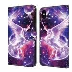 For iPhone XS Max Crystal Painted Leather Phone case(Unicorn)