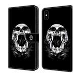 For iPhone XS Max Crystal Painted Leather Phone case(Skull)