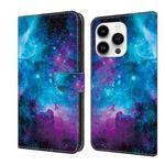 For iPhone 14 Pro Crystal Painted Leather Phone case(Starry Sky)