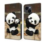 For iPhone 13 Pro Crystal Painted Leather Phone case(Panda)