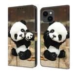 For iPhone 12/12 Pro Crystal Painted Leather Phone case(Panda)