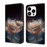 For iPhone 11 Pro Crystal Painted Leather Phone case(Peony)