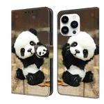 For iPhone 11 Pro Crystal Painted Leather Phone case(Panda)