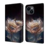 For iPhone 11 Crystal Painted Leather Phone case(Peony)