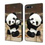 For iPhone SE 2022/2020/8/7 Crystal Painted Leather Phone case(Panda)