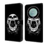 For Honor Magic5 Lite/X40 Crystal Painted Leather Phone case(Skull)