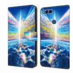 For Honor 9 Lite Crystal Painted Leather Phone case(Colorful Sky)