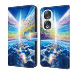 For Honor 90 Crystal Painted Leather Phone case(Colorful Sky)